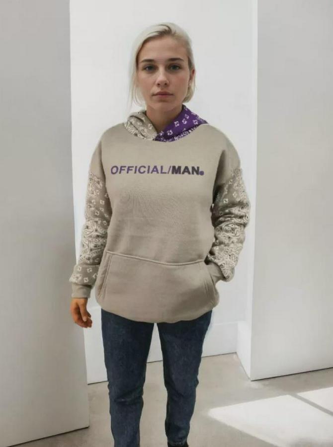 Baskılı Kapüşonlu Sweatshirt