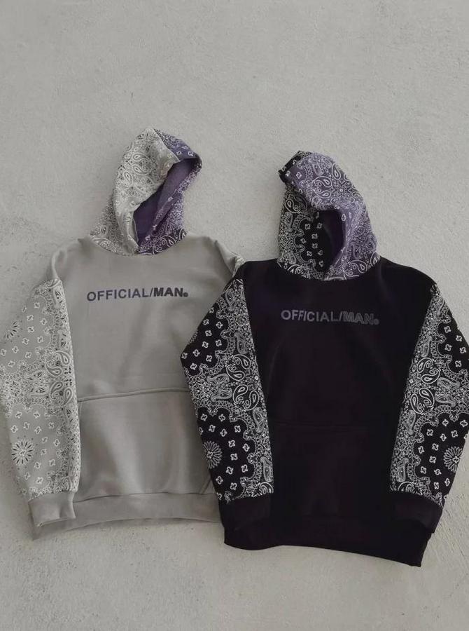 Baskılı Kapüşonlu Sweatshirt