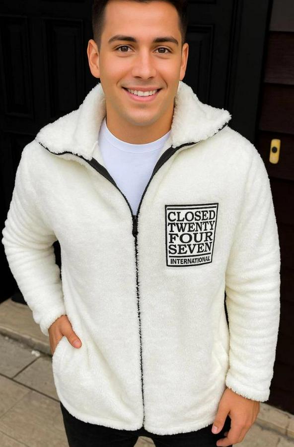 Polar Fermuarlı Sweatshirt – Kapüşonsuz, Cepli, Yumuşak Dokulu, Oversize Rahat Kalıp, Kışlık Sıcak Tutan Fermuarlı Üst