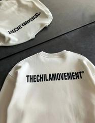 Kışlık Bisiklet Yaka Oversize Baskılı Sweatshirt