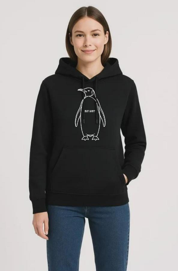 Nihilist Penguen Özel Tasarım Oversize Kapüşonlu Sweatshirt