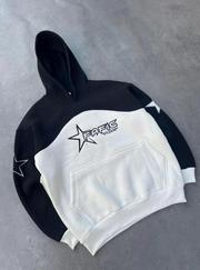 Parçalı Nakış Işlemelı Kapşonlu Sweatshirt
