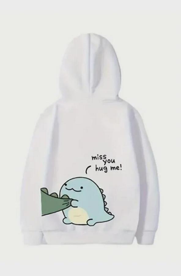 Sevgililer Günü Baskılı Oversize Kapüşonlu Sweatshirt Hoodie
