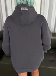 Üç Iplik Kapşonlu Baskılı Sweatshirt