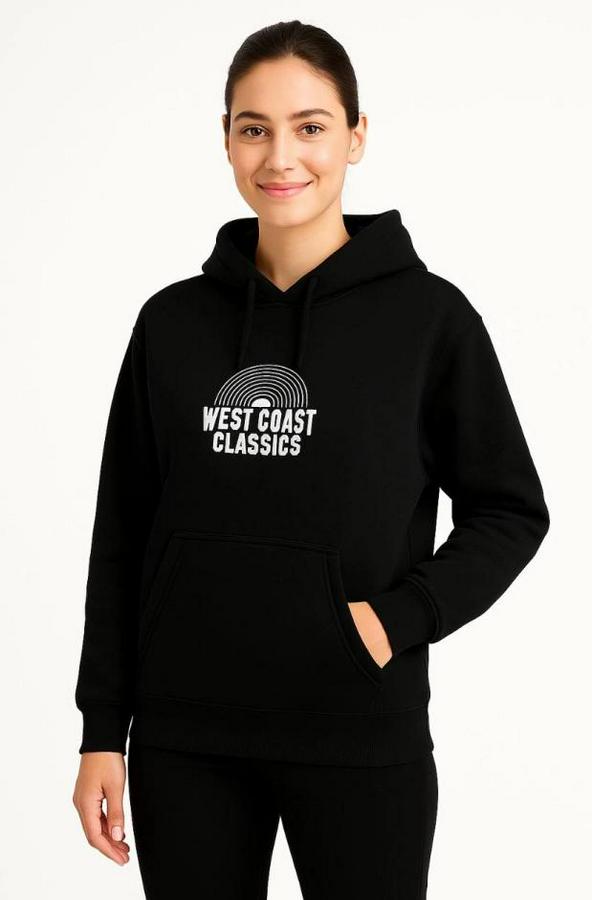 Üç Iplik Kapüşonlu Ön Ve Arka Baskılı Sweatshirt Hoodie