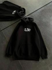 Üç Iplik Penye Uzun Kol Kapşonlu Baskılı Sweatshirt