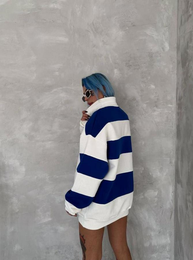 Unisex Üç Iplik Parçalı Yakalı Sweatshirt