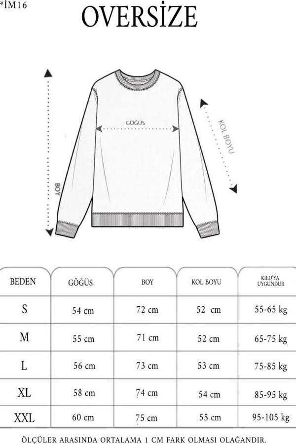 Unisex Üç Iplik Parçalı Yakalı Sweatshirt