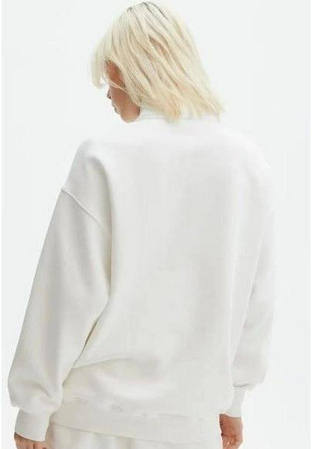 Unisex Uzun Kol Yarım Farmuarlı Yakalı Basic Sweatshirt