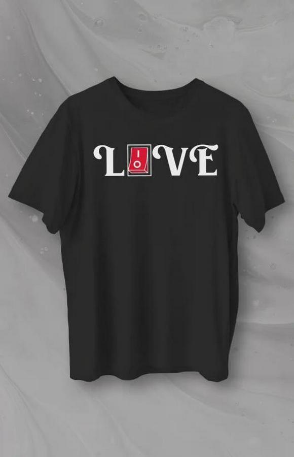 Şubat Sevgililer Günü Love Baskılı Oversize Bisiklet Yaka T-Shirt