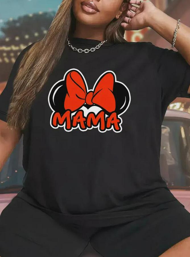 Anneler Günü Hediye Anne Temalı Baskılı Oversize Bisiklet Yaka T-Shirt