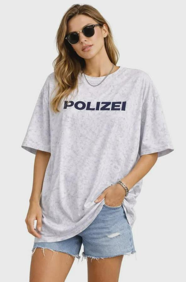 Asit Yıkamalı Oversize Tişört Ön Ve Arkası Baskılı %100 Pamuk Street Style T-Shirt