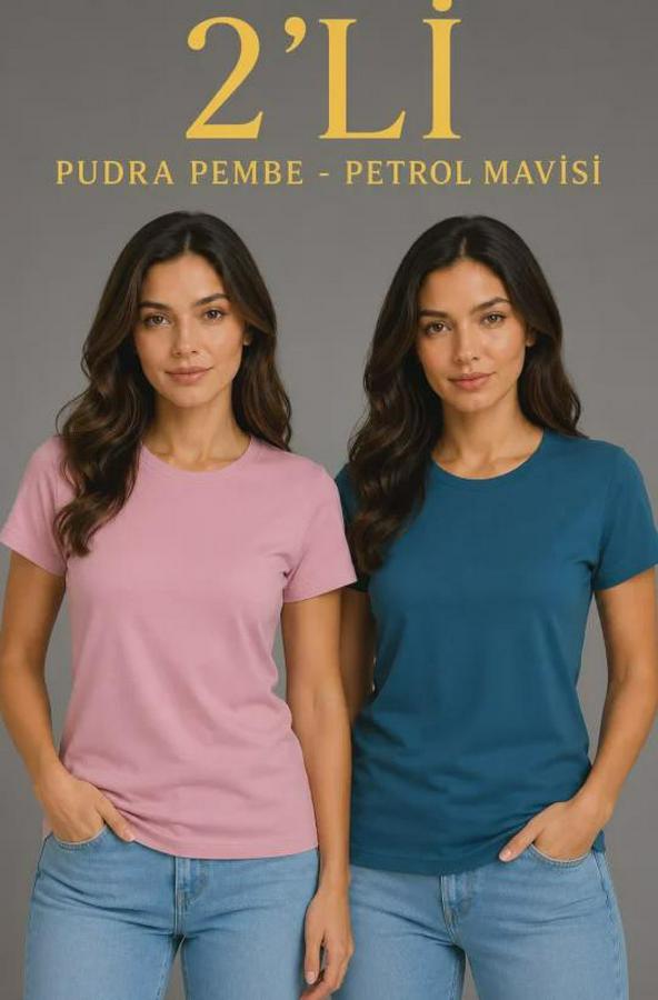 Basic Bisiklet Yaka Yazlık Slim Fit T-Shirt