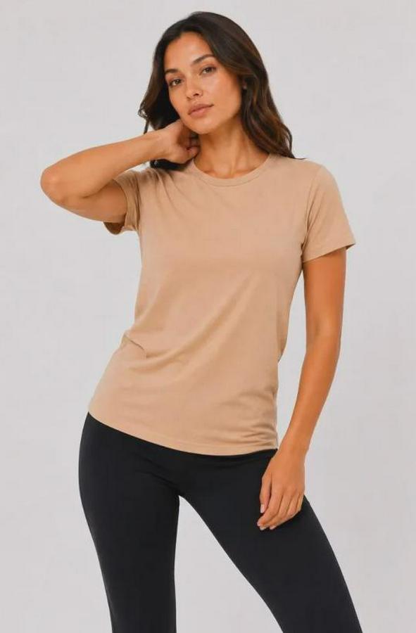 Basic Tişört Bisiklet Yaka Kısa Kol Günlük Yazlık Slim Fit T-Shirt