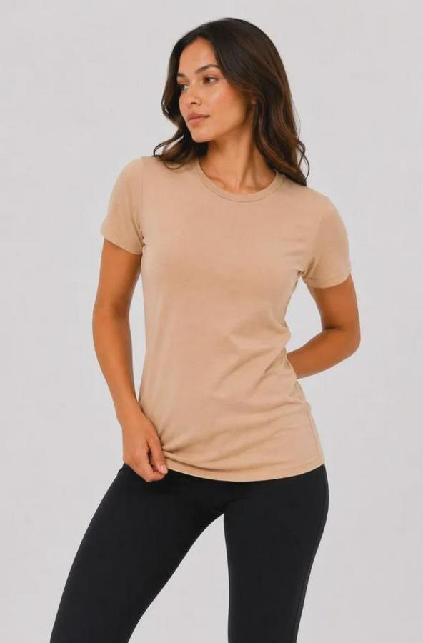 Basic Tişört Bisiklet Yaka Kısa Kol Günlük Yazlık Slim Fit T-Shirt