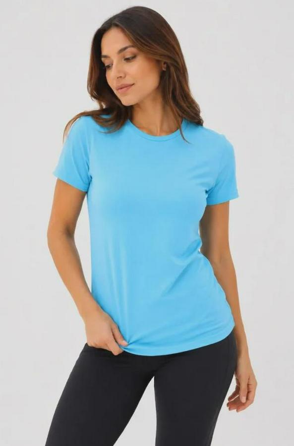 Basic Tişört Bisiklet Yaka Kısa Kol Günlük Yazlık Slim Fit T-Shirt