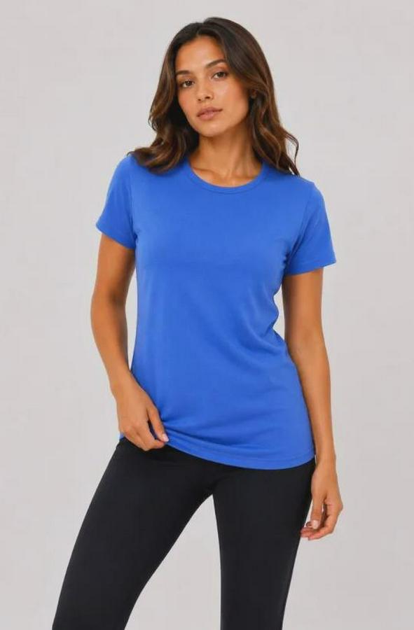 Basic Tişört Bisiklet Yaka Kısa Kol Günlük Yazlık Slim Fit T-Shirt