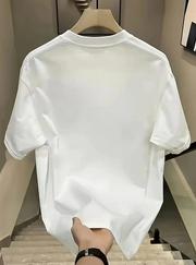 Baskılı Oversize Bisiklet Yaka T-Shirt