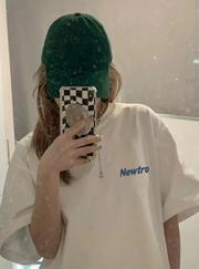 Baskılı Oversize Bisiklet Yaka T-Shirt