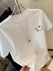Baskılı Oversize Bisiklet Yaka T-Shirt