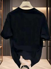 Baskılı Oversize Bisiklet Yaka T-Shirt