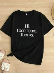 Baskılı Oversize Bisiklet Yaka T-Shirt