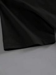Baskılı Oversize Bisiklet Yaka T-Shirt