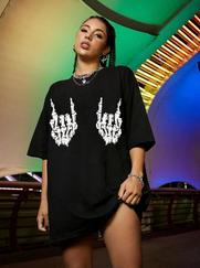Baskılı Oversize T-Shirt