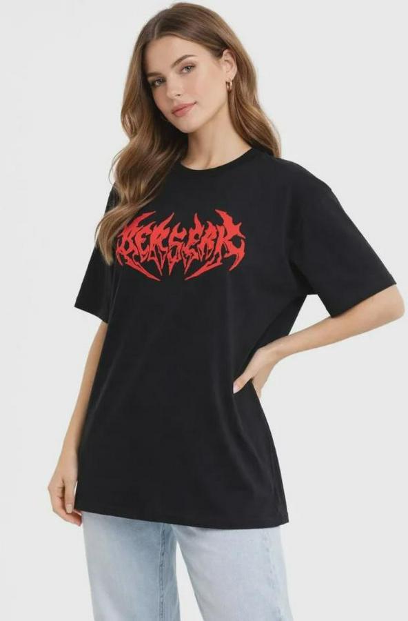 Baskılı T-Shirt Yazlık Kısa Kol Bisiklet Yaka Rahat Kalıp Tişört