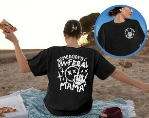 Bisiklet Yaka Baskılı T-Shirt