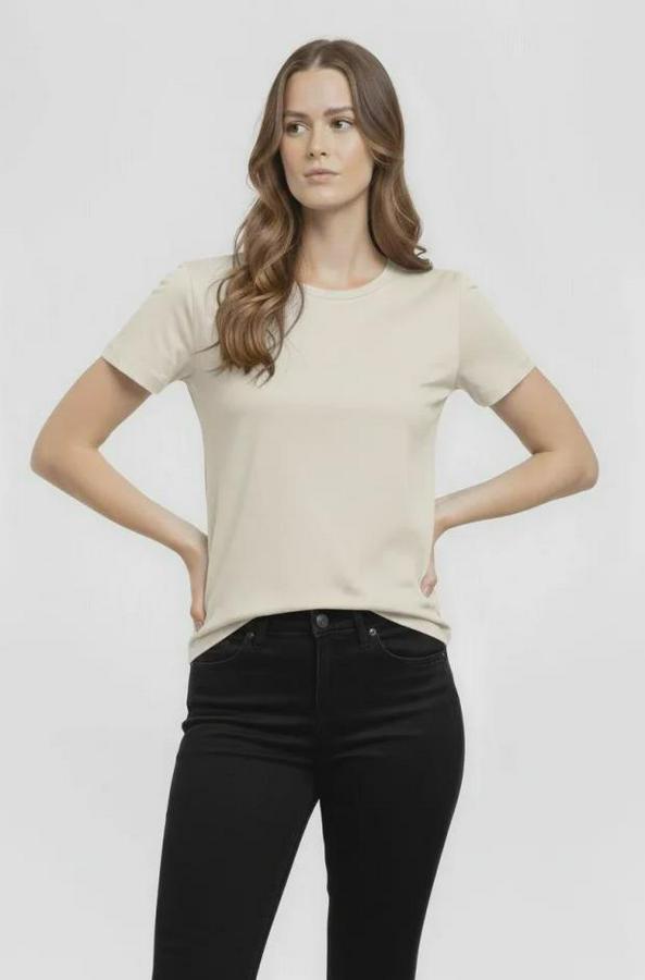 T-Shirt Bisiklet Yaka Slim Fit Likralı Tişört Günlük Basic Body