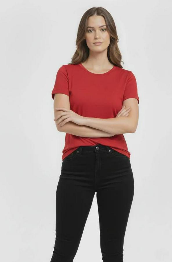 T-Shirt Bisiklet Yaka Slim Fit Likralı Tişört Günlük Basic Body