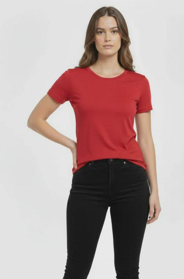 T-Shirt Bisiklet Yaka Slim Fit Likralı Tişört Günlük Basic Body