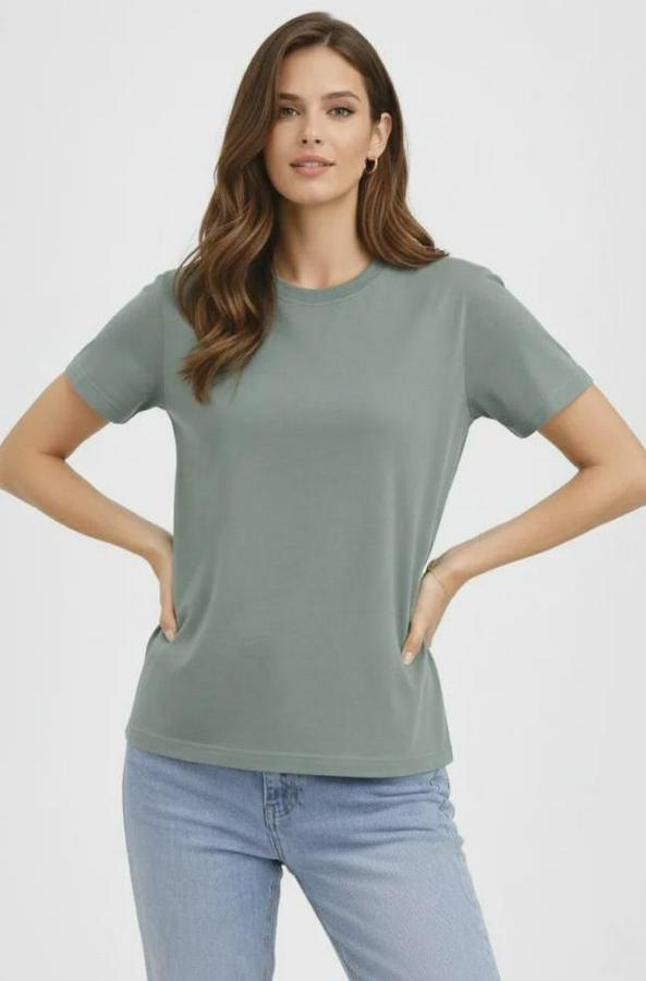 Bisiklet Yaka Tişört Regular Kalıp Basic Pamuklu Günlük Kullanım T-Shirt