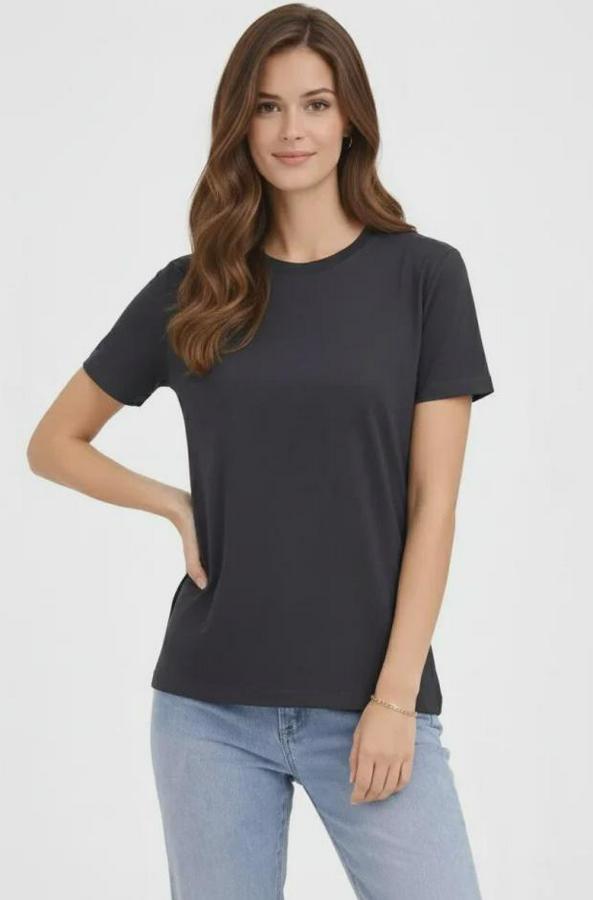 Bisiklet Yaka Tişört Regular Kalıp Basic Pamuklu Günlük Kullanım T-Shirt