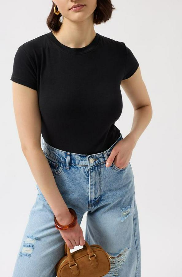 Likralı Basic T-Shirt