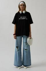 Ön Baskılı Oversize T-Shirt