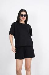 Osy Modal Yumuşak Dokulu Kumaş Bisiklet Yaka T-Shirt Kısa Şort Ikili Takım