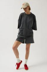 Oversize Lazer Kesim Bisiklet Yaka T-Shirt