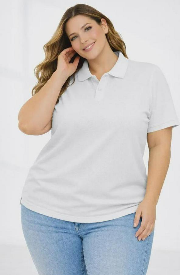 Pike Kumaş Düğmeli Yaka Battal Büyük Beden Günlük Kısa Kol Tişört T-Shirt