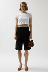 Taş Detay Crop T-Shirt