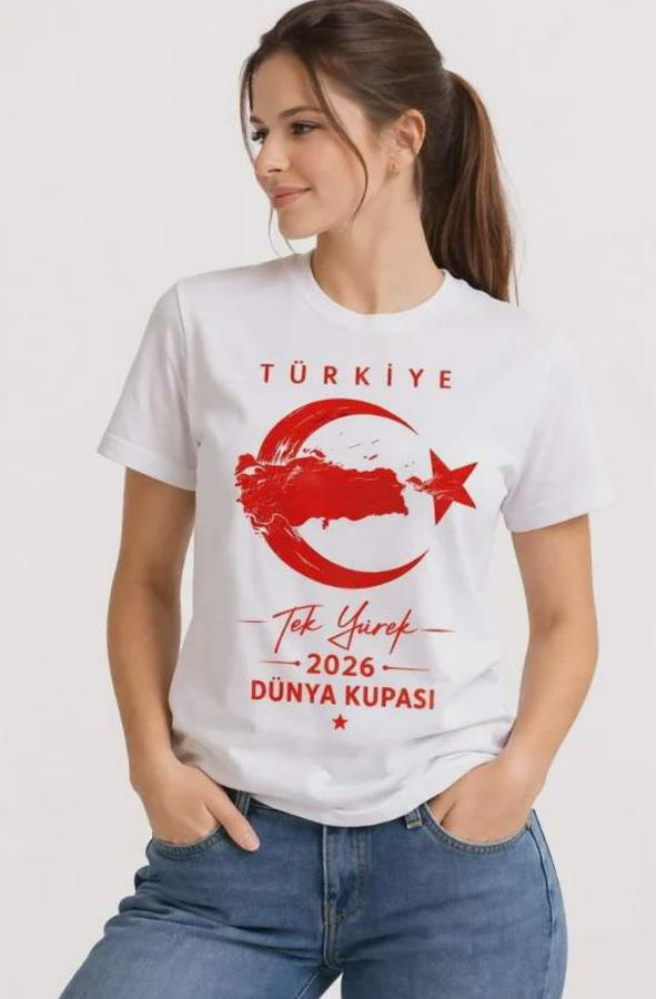 Türkiye Ay Yıldız 2026 Dünya Kupasi Taraftar Forma T-Shirt