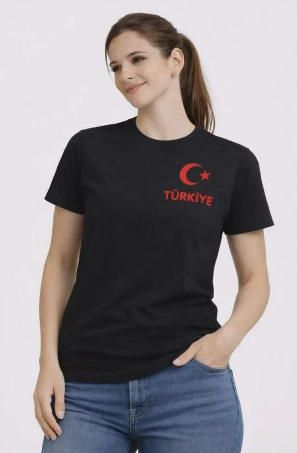 Türkiye Ay Yıldız Baskılı Taraftar Forma T-Shirt