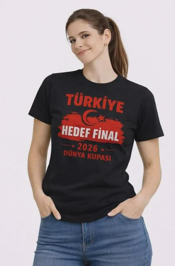 Türkiye Baskılı Tişört Ay Yıldız 2026 Dünya Kupası Taraftar Forma T-Shirt