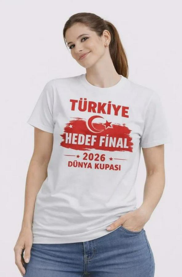 Türkiye Baskılı Tişört Ay Yıldız 2026 Dünya Kupası Taraftar Forma T-Shirt