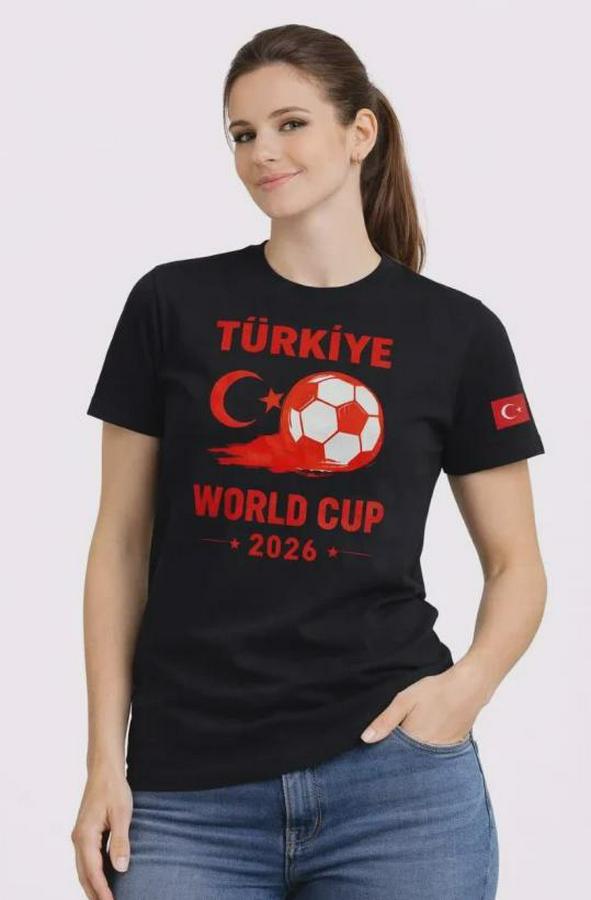 Türkiye World Cup 2026 Baskılı Tişört Futbol Temalı Forma T-Shirt