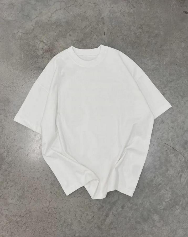 Unisex Basic Bisiklet Yaka Oversize T-Shirt