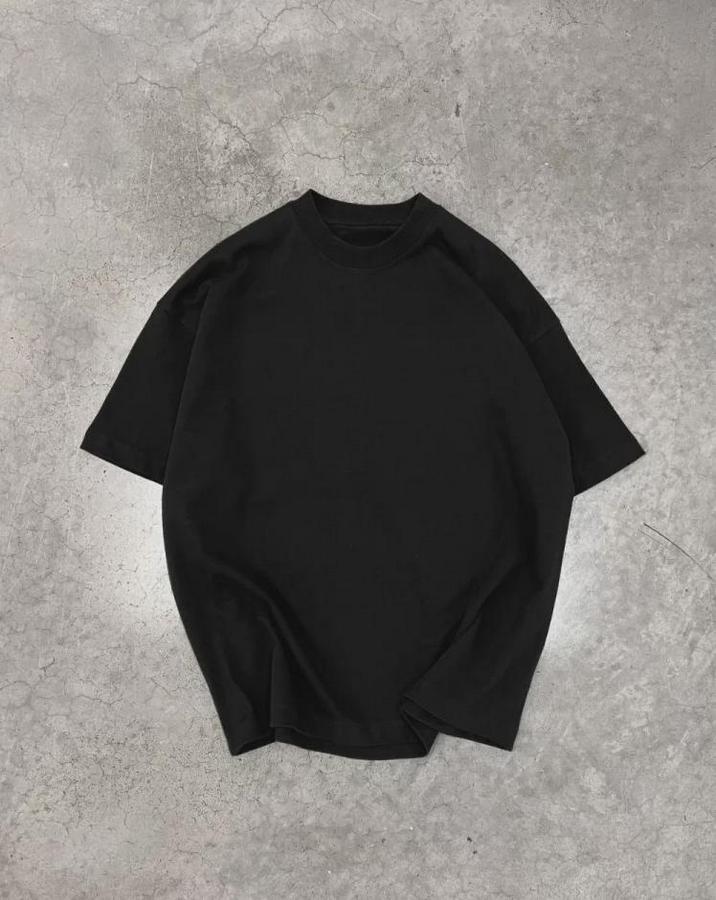 Unisex Basic Bisiklet Yaka Oversize T-Shirt