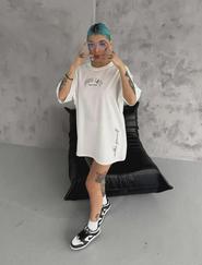 Unisex Baskılı Oversize T-Shirt