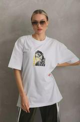 Unisex Baskılı Oversize T-Shirt